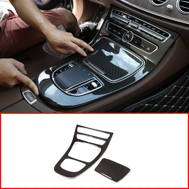 For Mercedes Benz E Class W213 2019-2021 ABS Console Gear Panel Frame Cover Trim