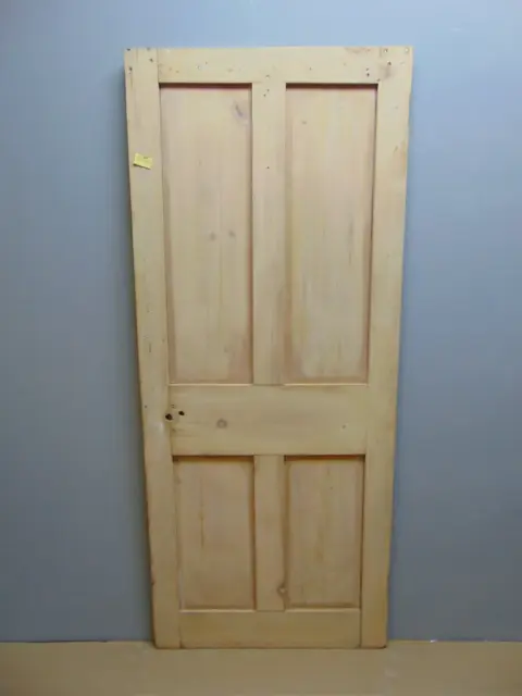 Door  29 3/4" x 70 1/2"  Pine Victorian Door 4 Panel Internal Wooden ref 240D