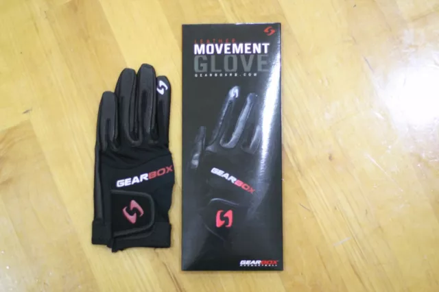 Gearbox Racquetball Glove. Movement. Black. Right Hand Large  L. 1 Glove
