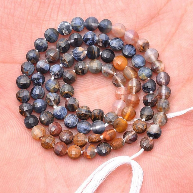Naturel AAA Pietersite Gemme 3mm-4m Pièce Forme Checker Coupe Facettes Perles