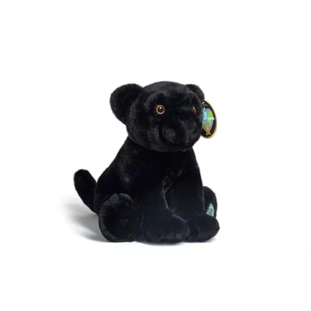 FAO Schwarz 10" Planet Love Recycled Bottle Black Panther Toy Plush