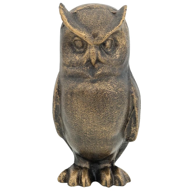 Escultura búho pájaro animal figura decoración hierro estilo antiguo 16cm