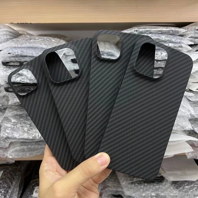 Genuine Carbon Fiber Slim Case for iPhone 14 Pro 13 12 Pro Max Matte Armor Cover