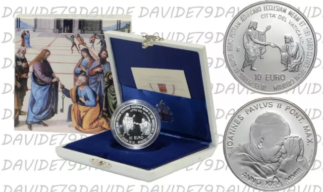 Vaticano - Giovanni Paolo Ii - 10 Euro Argento  2003 - Xxv Anno Di Pontificato
