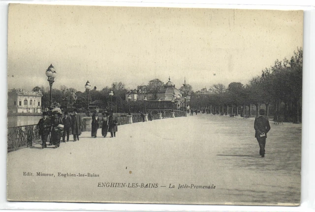 1 CPA 95 Val d Oise Sarcelles Enghien-les-Bains - La letee-Promenade