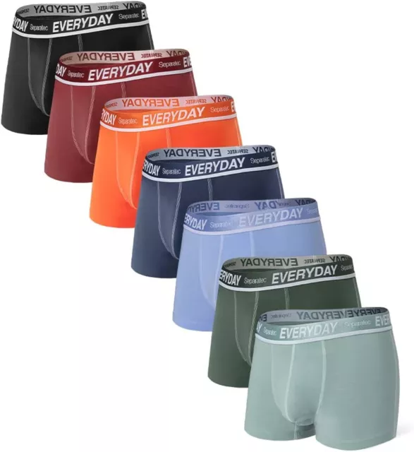SEPARATEC MEN'S 7 Pack Cotton Stretch Separate Pouch Colorful Boxer Briefs  $91.67 - PicClick