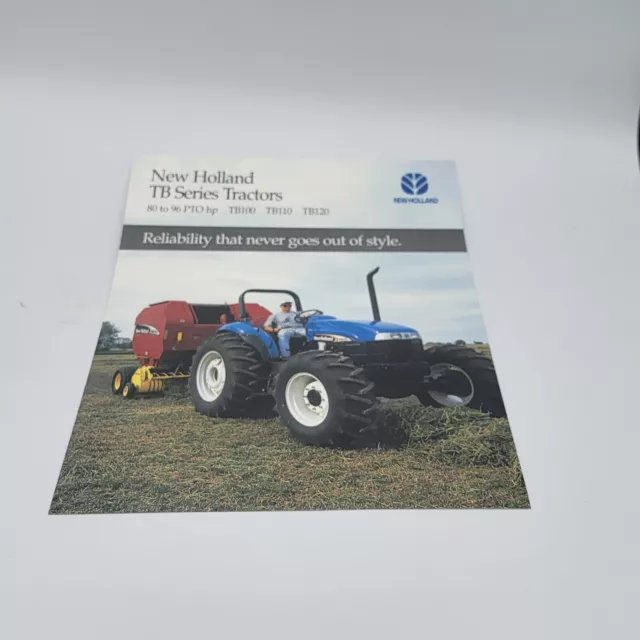 New Holland 80 to 96 HP TB Series Tractors Color Brochure 4 Pages