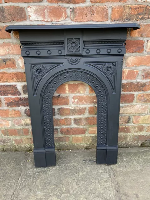 Beautiful 1883  Small Victorian  Cast Iron Fire Place Fireplace Flat2wall 15