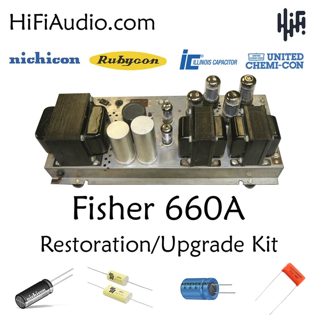 FISHER 660A AMPLIFIER restoration recap repair service rebuild kit