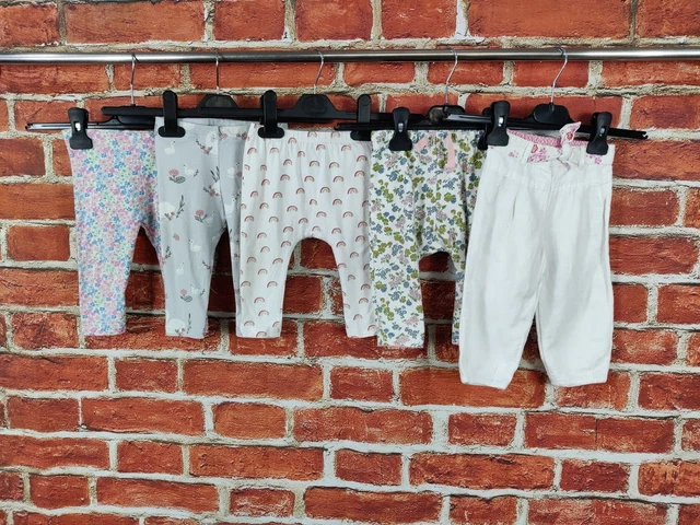 Pacchetto Bambine Età 6-9 Mesi Monsone Pavimento Ecc Pantaloni Leggings Estate 74Cm