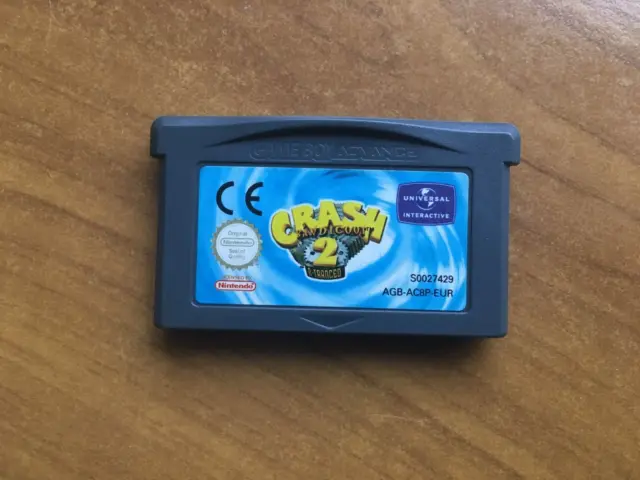 Crash Bandicoot 2 Nintendo Game Boy Advance GBA GENUINE CART ONLY TESTED