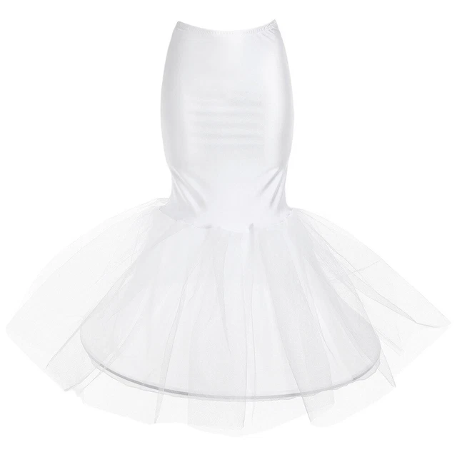 Abito da sposa sirena sottogonna bianca corsetto ragazza