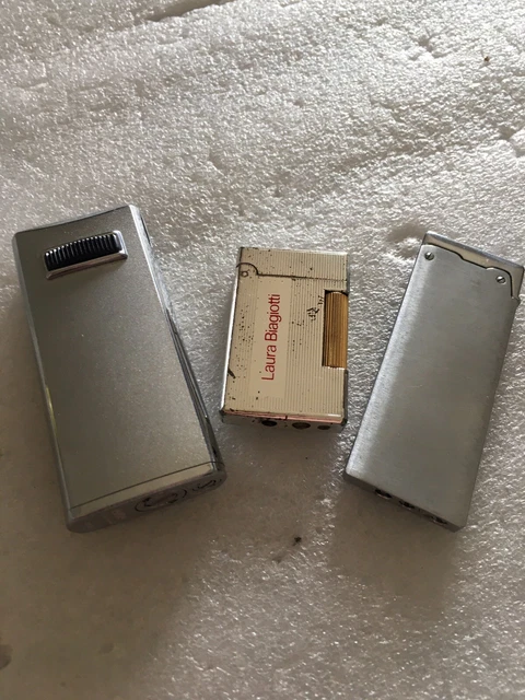 Lotto 3 Accendini Vintage Lighter Briquet Feuerzeug Encendedor
