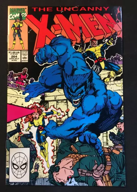 Uncanny X Men 264 Jim Lee Cover Beast Vol 1 Marvel Girl Wolverine Psylocke