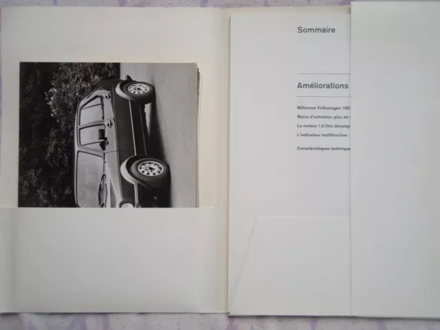 VOLKSWAGEN dossier : AMÉLIORATIONS du MILLÉSIME 1983 2