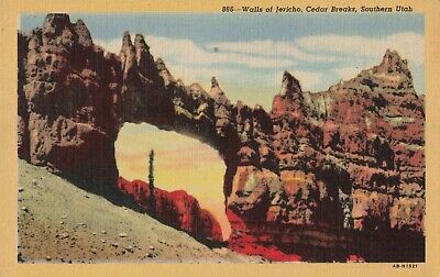 Postcard Walls of Jericho Cedar Breaks Southern Utah Linen