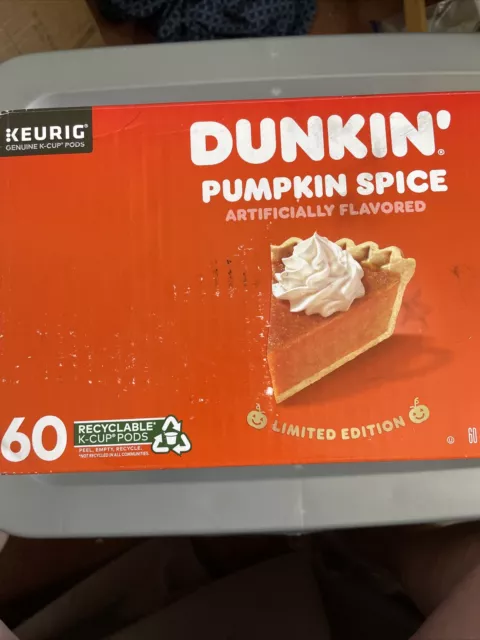 Dunkin Pumpkin Spice Coffee Keurig Kcup 60 Pods Limited Edition