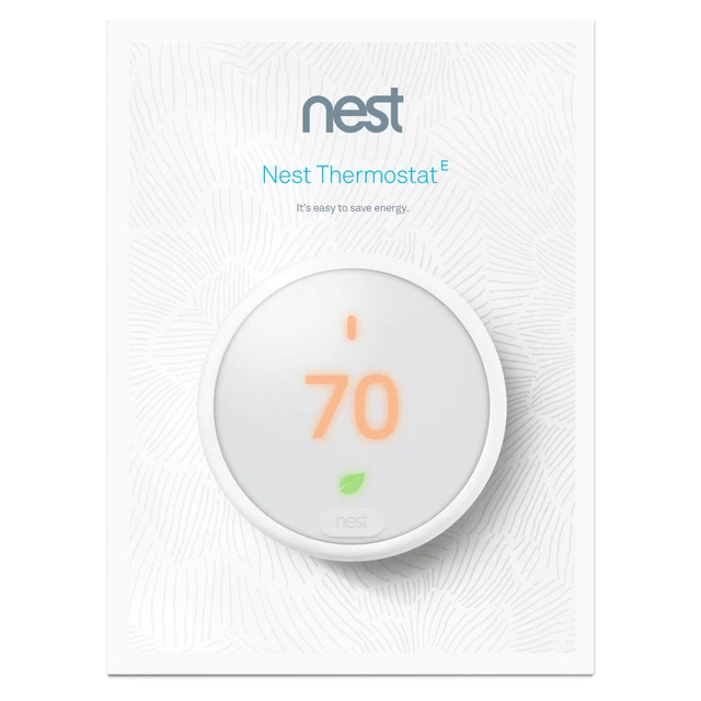 GOOGLE NEST THERMOSTAT E Smart WIFI Programable Thermostat White