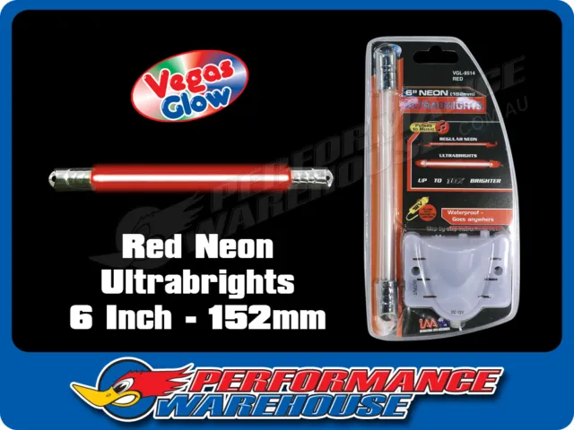 Vegas Glow Ultrabrights 6 Inch Neon Red Pulses To Music Car Ute Boat