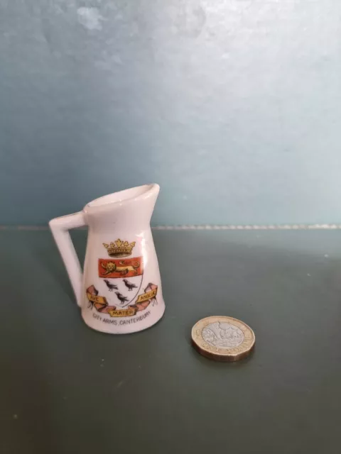 Vintage Retro Canterbury Crested China Jug