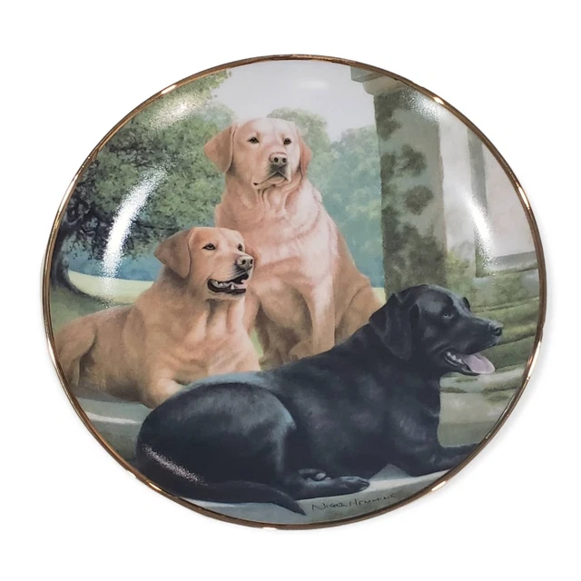 Franklin Mint CANINE COMPANIANS Labrador Dog Collector Plate by Nigel Hemming