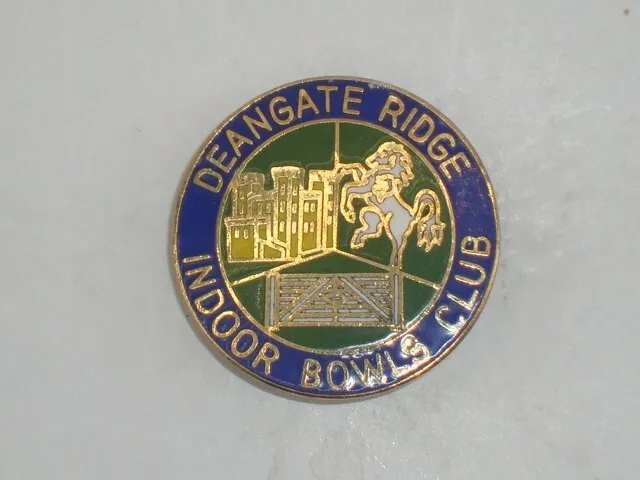 Deangate Ridge Indoor Bowls Bowling Club Enamel Badge