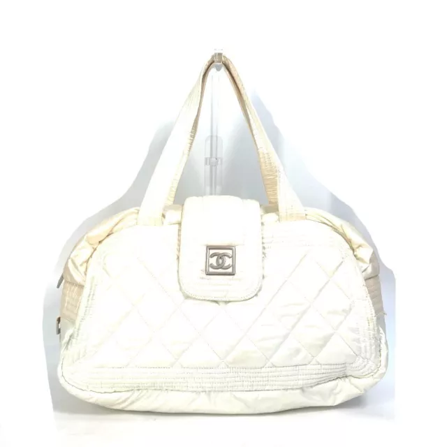 CHANEL SPORTS CC Logo Crossbody Shoulder Bag Canvas Leather White 62GA705  $283.10 - PicClick