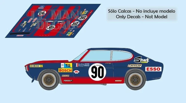 Decals Matra MS670B Le Mans Test 1973 53 1:32 1:43 1:24 1:18 MS 670 Decals - Foto 12