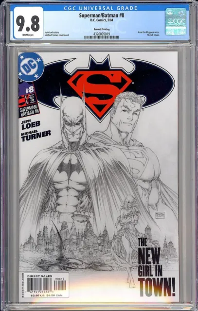 Superman/Batman #8 (Second Printing) Turner Sketch Cover DC Comic 2004 CGC 9.8