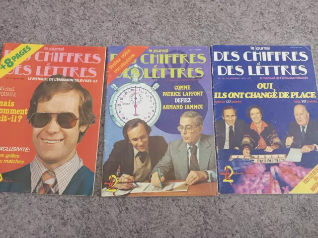 Lot 3 Magazines Le Journal Des Chiffres Et Des Lettres, Année 1978,1979.