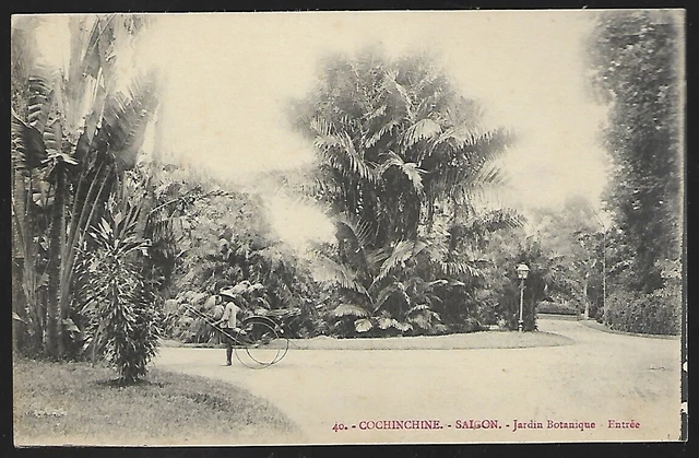 Cpa  --  Indochine Cochinchine  Saigon Le Jardin Botanique  Entree  307.F