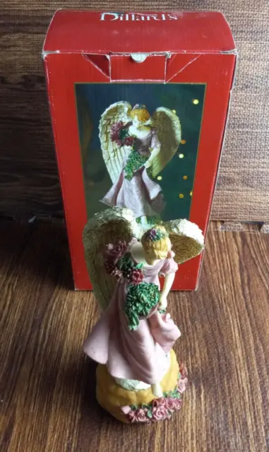 DILLARD'S TRIMMINGS CHRISTMAS ANGEL WINGED MUSICAL Floral