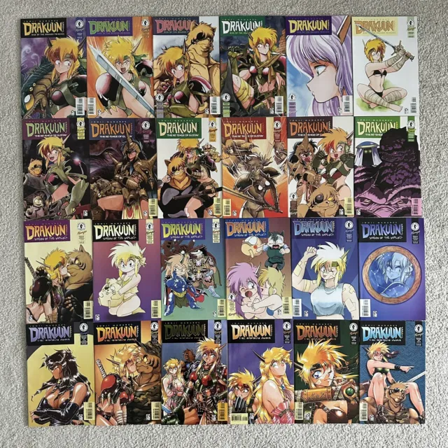 Dark Horse Johji Manabe's DRAKUUN #1-24 Complete Series Studio Proteus Manga Set