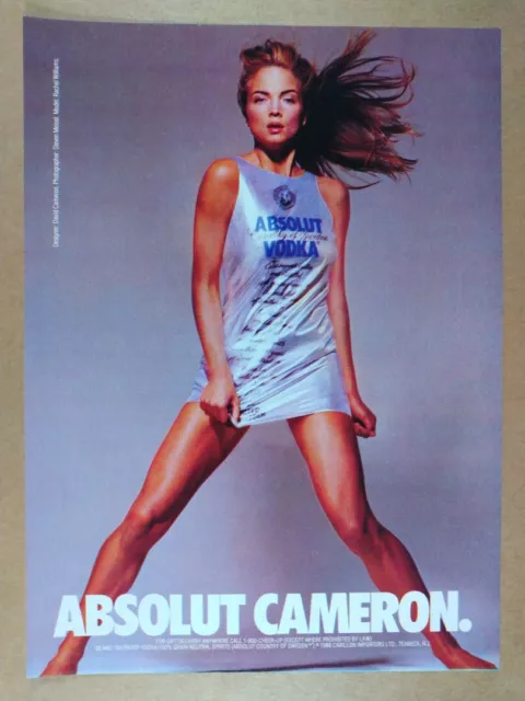 1988 Absolut CAMERON Rachel Williams photo vintage print Ad