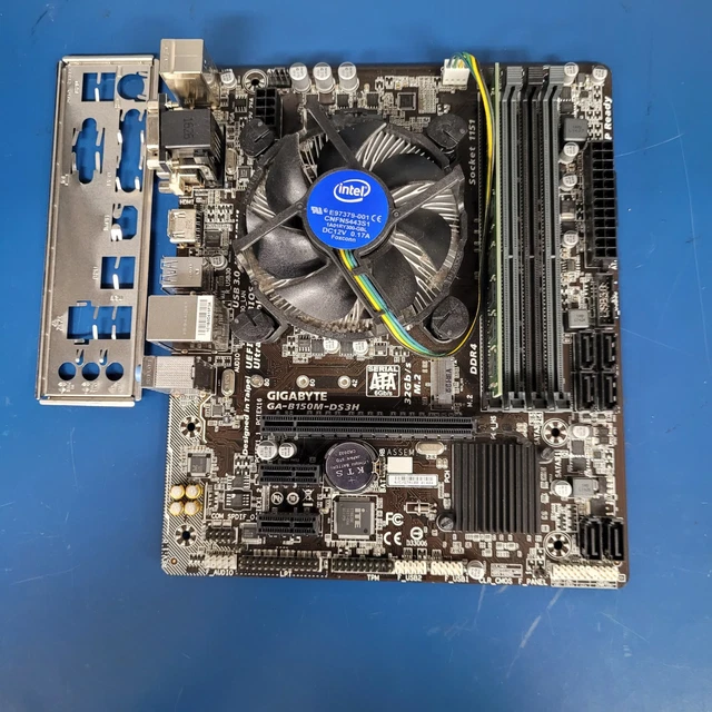 GIGABYTE GA-B150M-DS3H MOTHERBOARD 8GB RAM, IO
