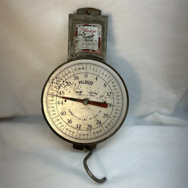 Antique Pelouze Dairy Scale Model 60-2  60# capacity ( not working)