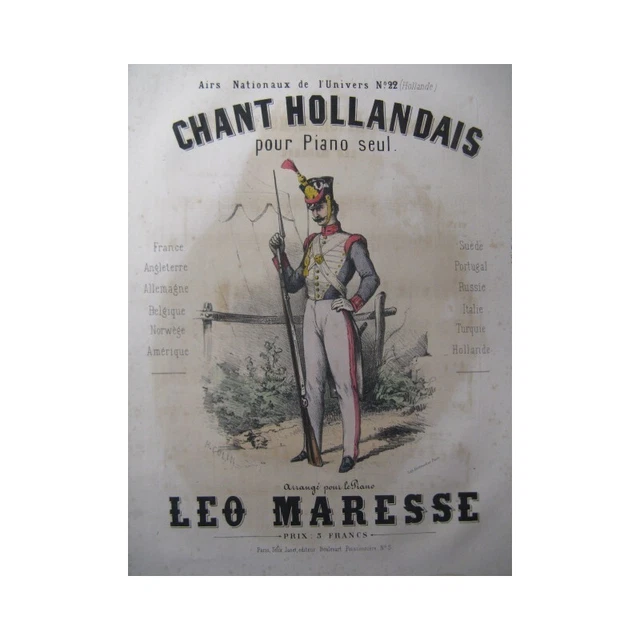MARESSE Léo Chant National Holandais Piano XIXe