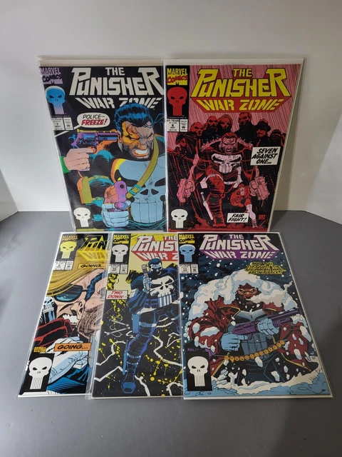 Punisher War Zone Vol 1. (5) Comic Lot Issues 7-8-9-10-11 Marvel 1993