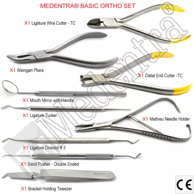 Set d'instruments Orthodontique TC Distale Pinces-porte-aiguille-Pincette Pliers