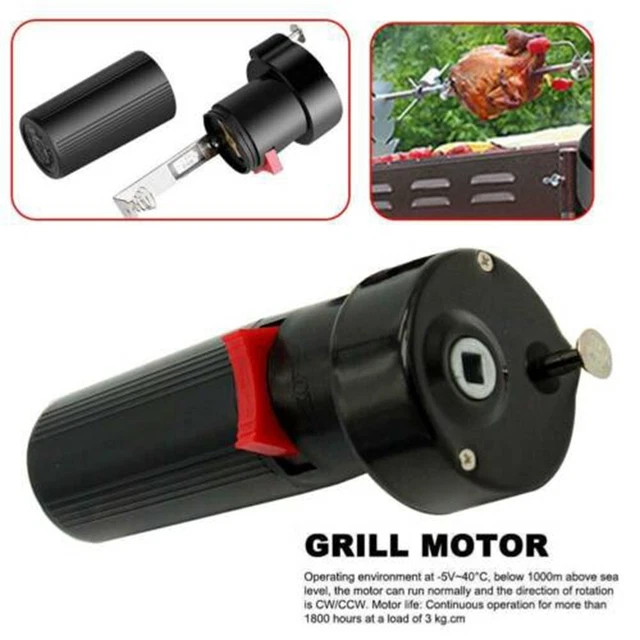 Moteur De Barbecue électrique 1,5V - Pour Faire Tourner Les Broches - Vitesse 3-3,5 Tr/min - Alimentation Par Pile D - Rotation Horaire/antihoraire - 7