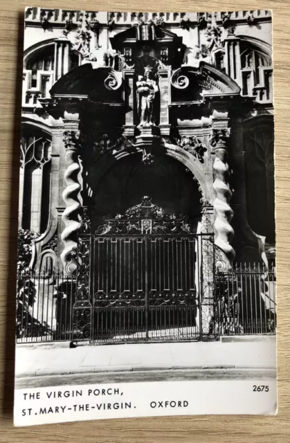 The Virgin Porch, St Mary the Virgin, Oxford, vintage postcard.