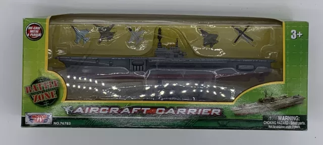 New Motormax Battle Zone Electronic Fleet Command 9” Aircraft Carrier Die Cast