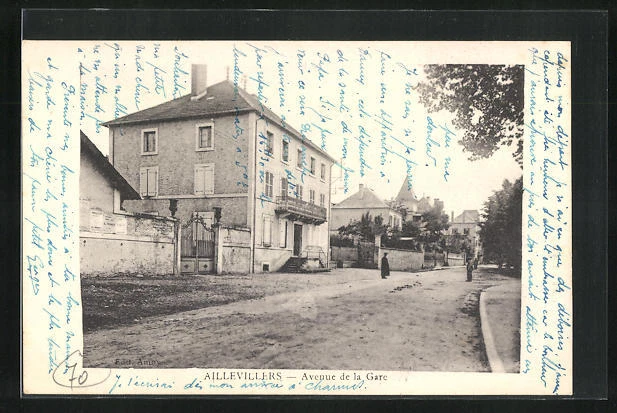 CPA Aillevillers, Avenue de la Gare