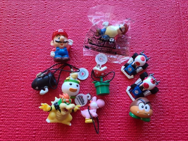 Nintendo Super Mario World Bros Kart Figures Keychain LOT NES N64 GBA Rare Promo