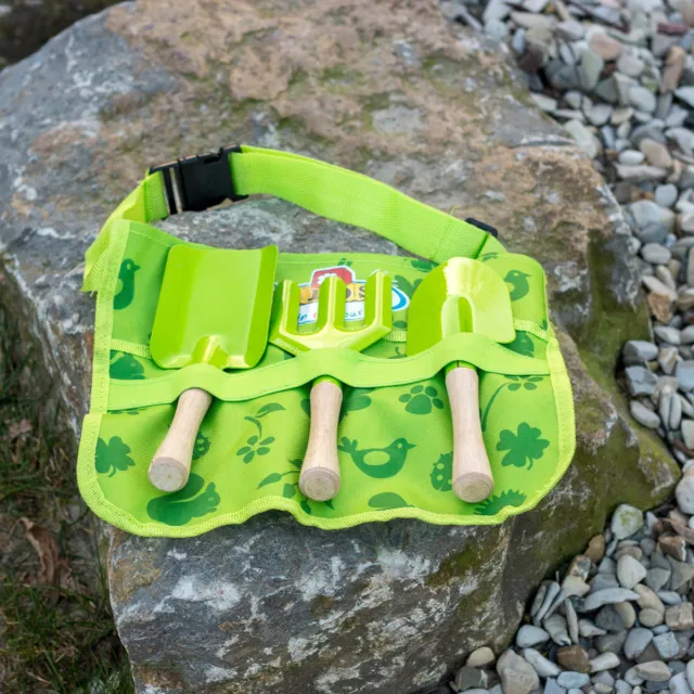 Kinder-Gartengürtel mit Gartengeräten Werkzeuggürtel mit Schaufel Kelle Forke