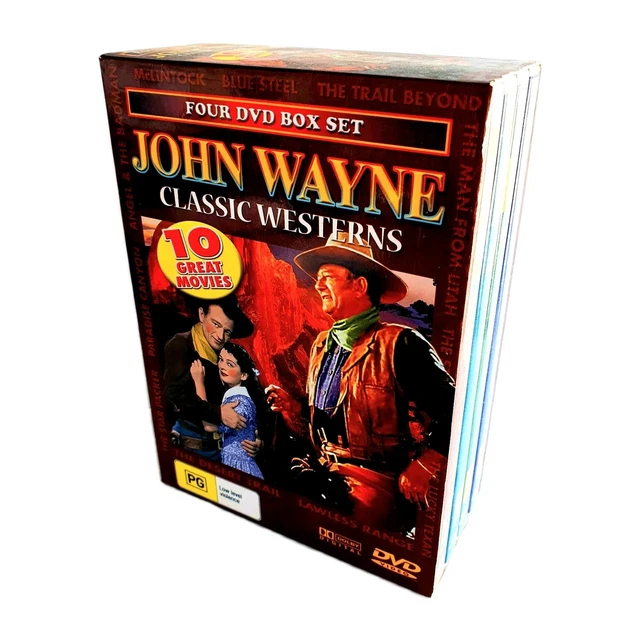 JOHN WAYNE CLASSIC Westerns 10 Great Movies DVD 4-Disc Set, Region All ...