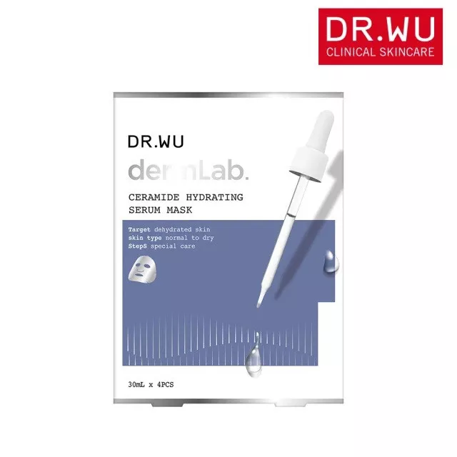 [ Dr. Wu ] Dermlab Céramide Hydratant Serum Visage Masque 4pcs/1 Boîte Neuf