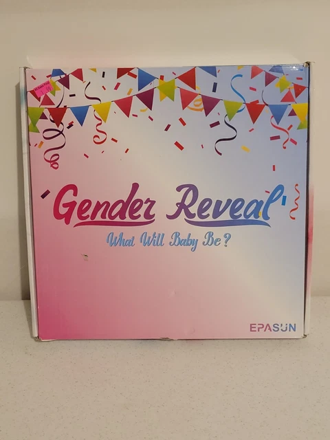 Epasun Gender Reveal Confetti Cannons Pink 6 Pack Open Box