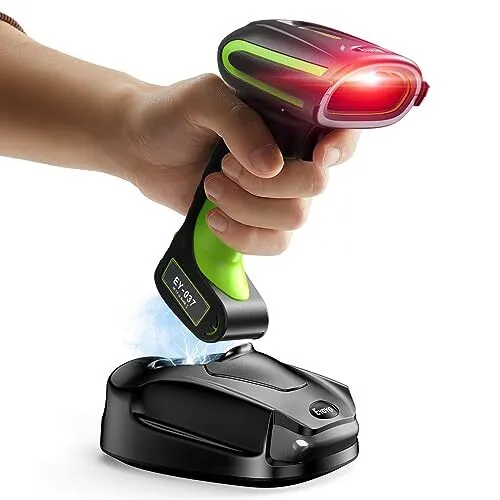 [2023 Flagship] Industrial Barcode Scanner With Wireless with charging stand