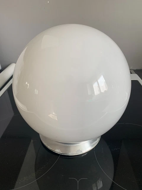 Plafonnier Vintage En Opaline – Blanc – Diamètre 30 Cm – Ampoule E27